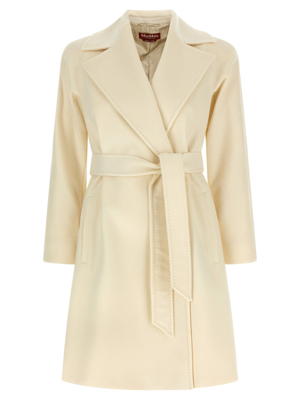 Max Mara White Virgin Wool Coat