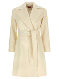 Max Mara White Virgin Wool Coat
