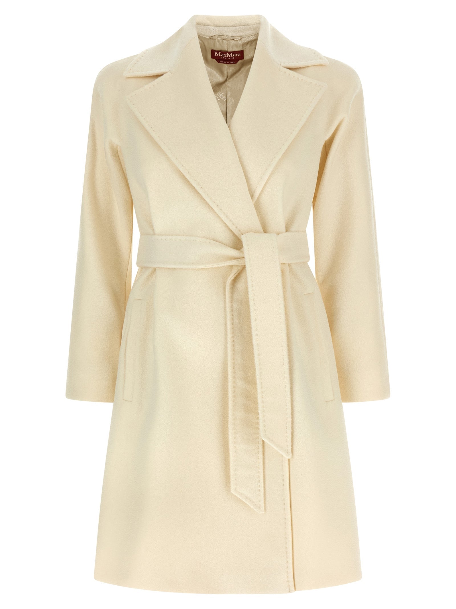 Max Mara White Virgin Wool Coat