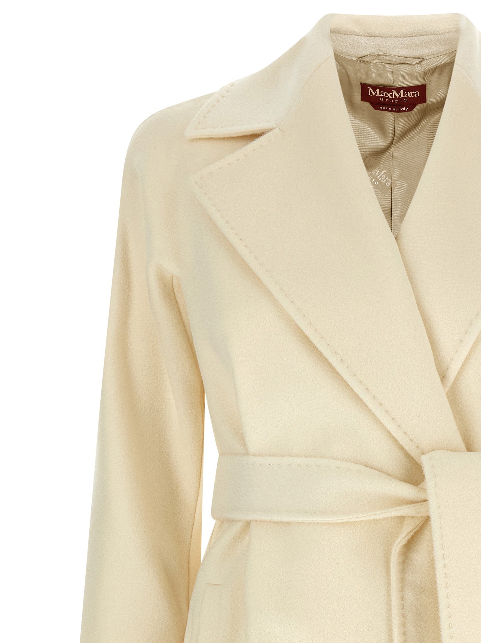 Max Mara White Virgin Wool Coat
