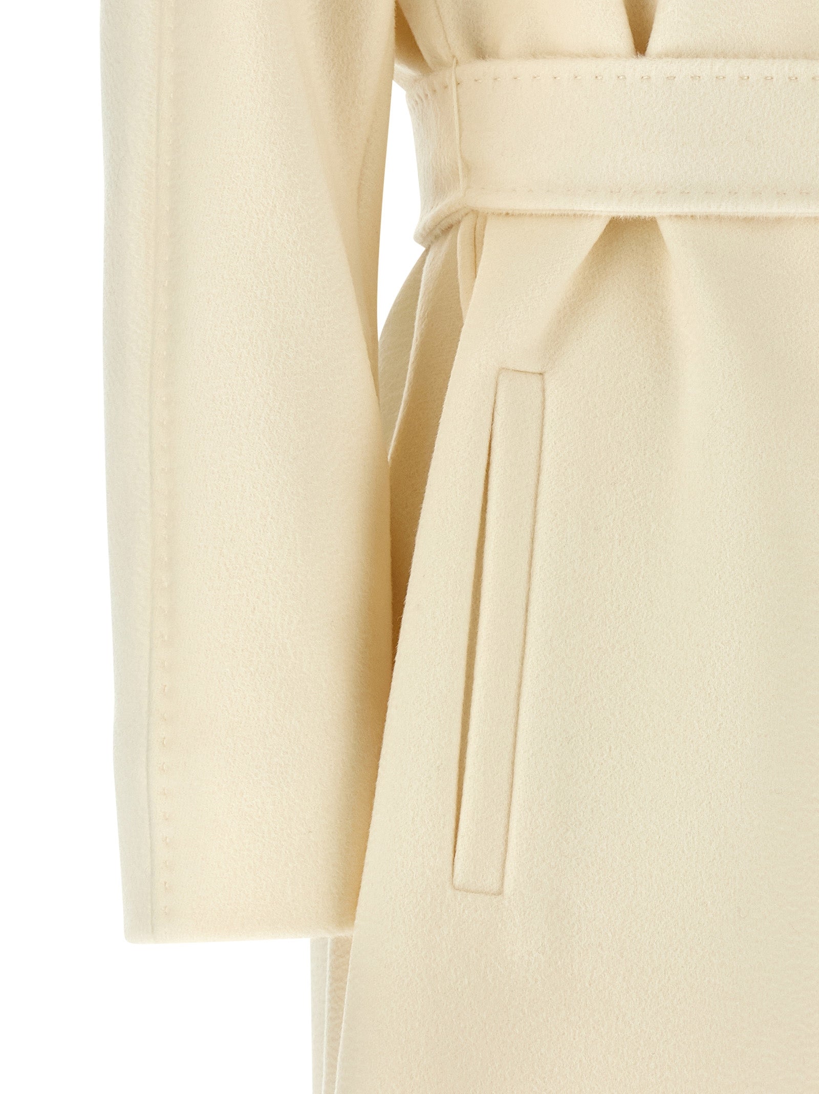 Max Mara White Virgin Wool Coat