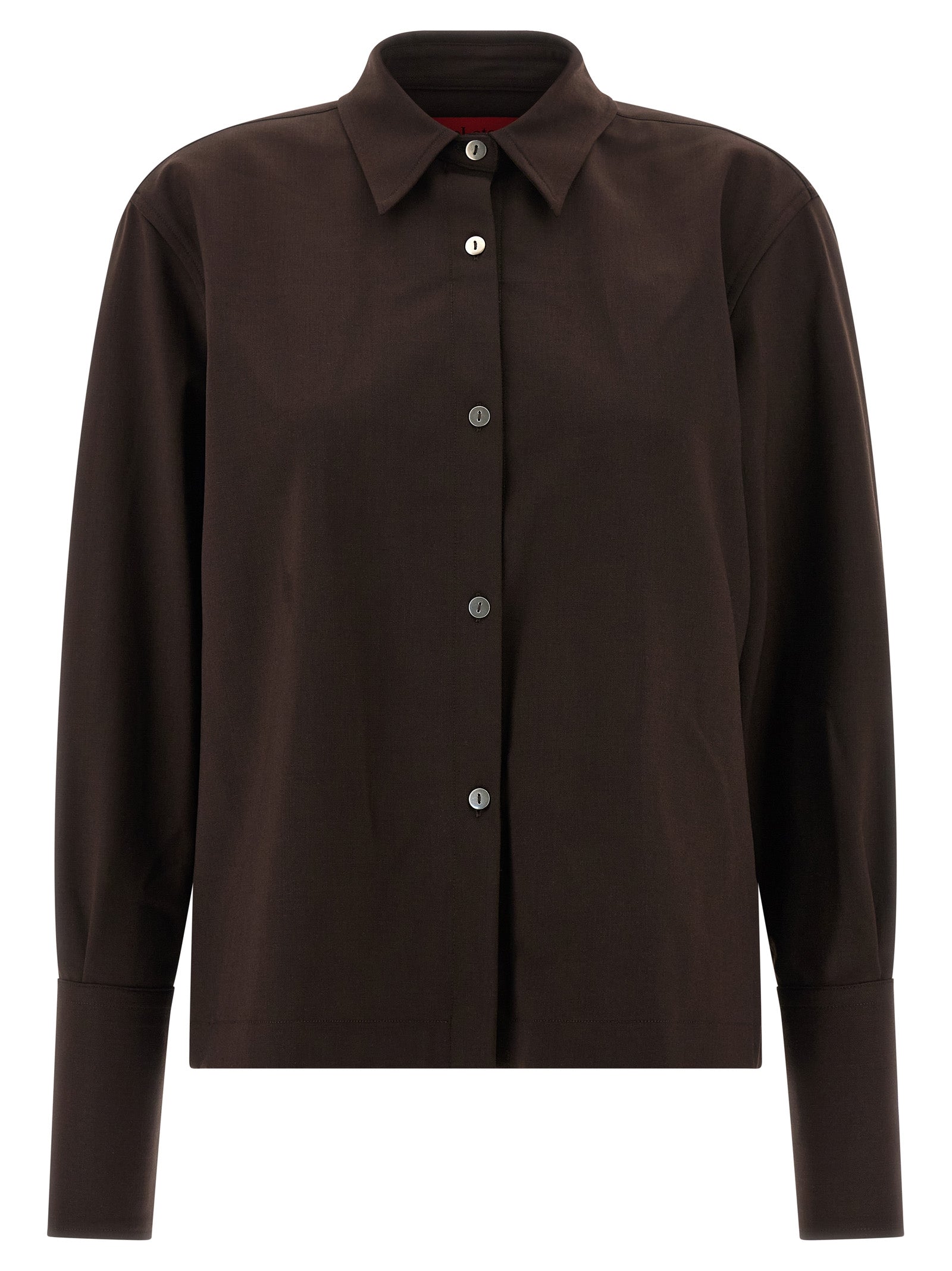 THELATEST Brown Polyester Blouse