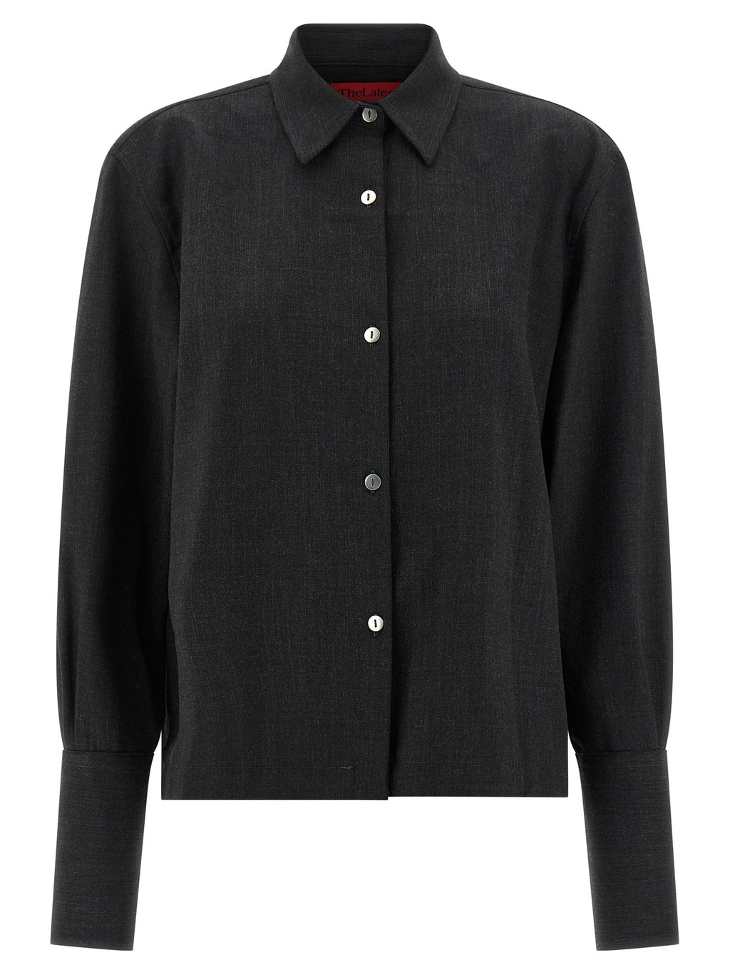 THELATEST Gray Polyester Blouse
