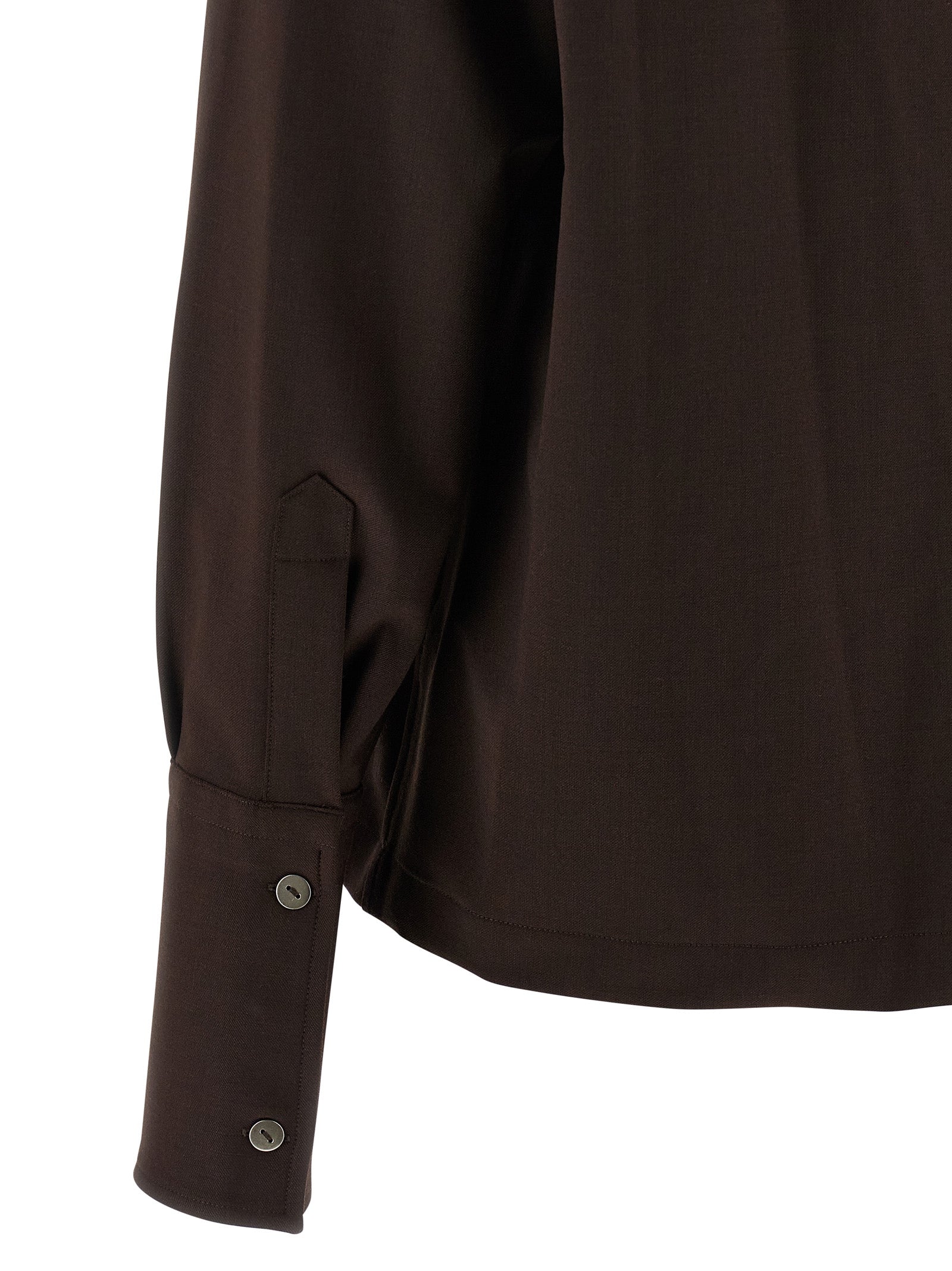 THELATEST Brown Polyester Blouse