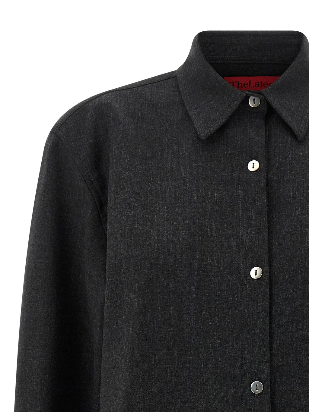THELATEST Gray Polyester Blouse