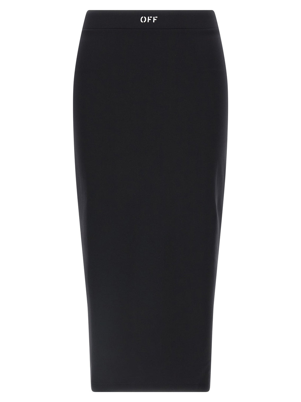 Off-White Black Polyamide Midi Skirt