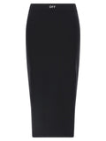 Off-White Black Polyamide Midi Skirt