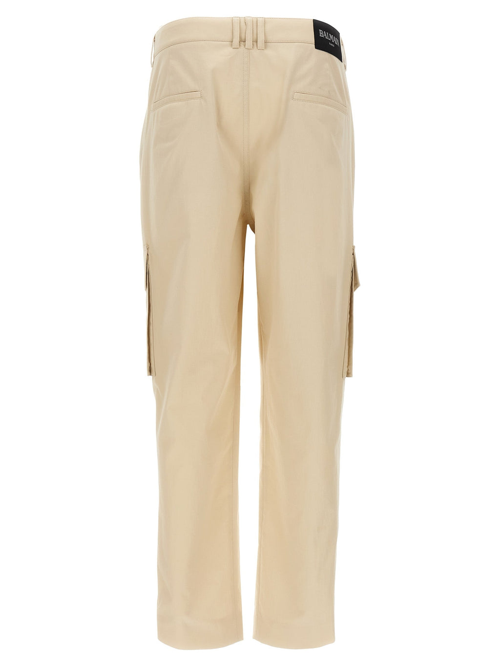 Balmain Beige Cotton Cargo Pants