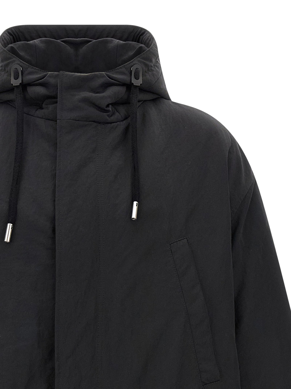 Ami Paris Gray Polyamide Parka