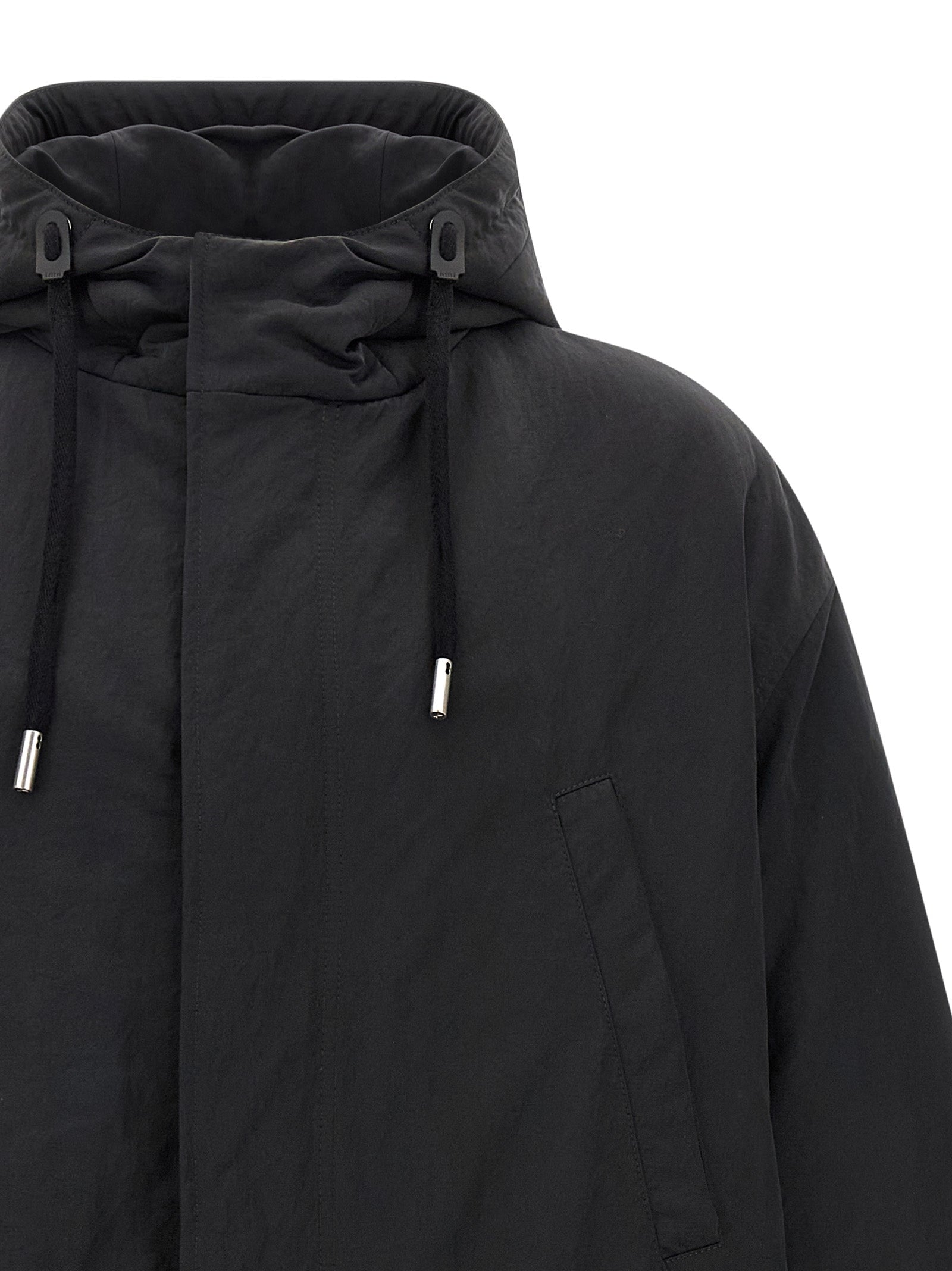 Ami Paris Gray Polyamide Parka