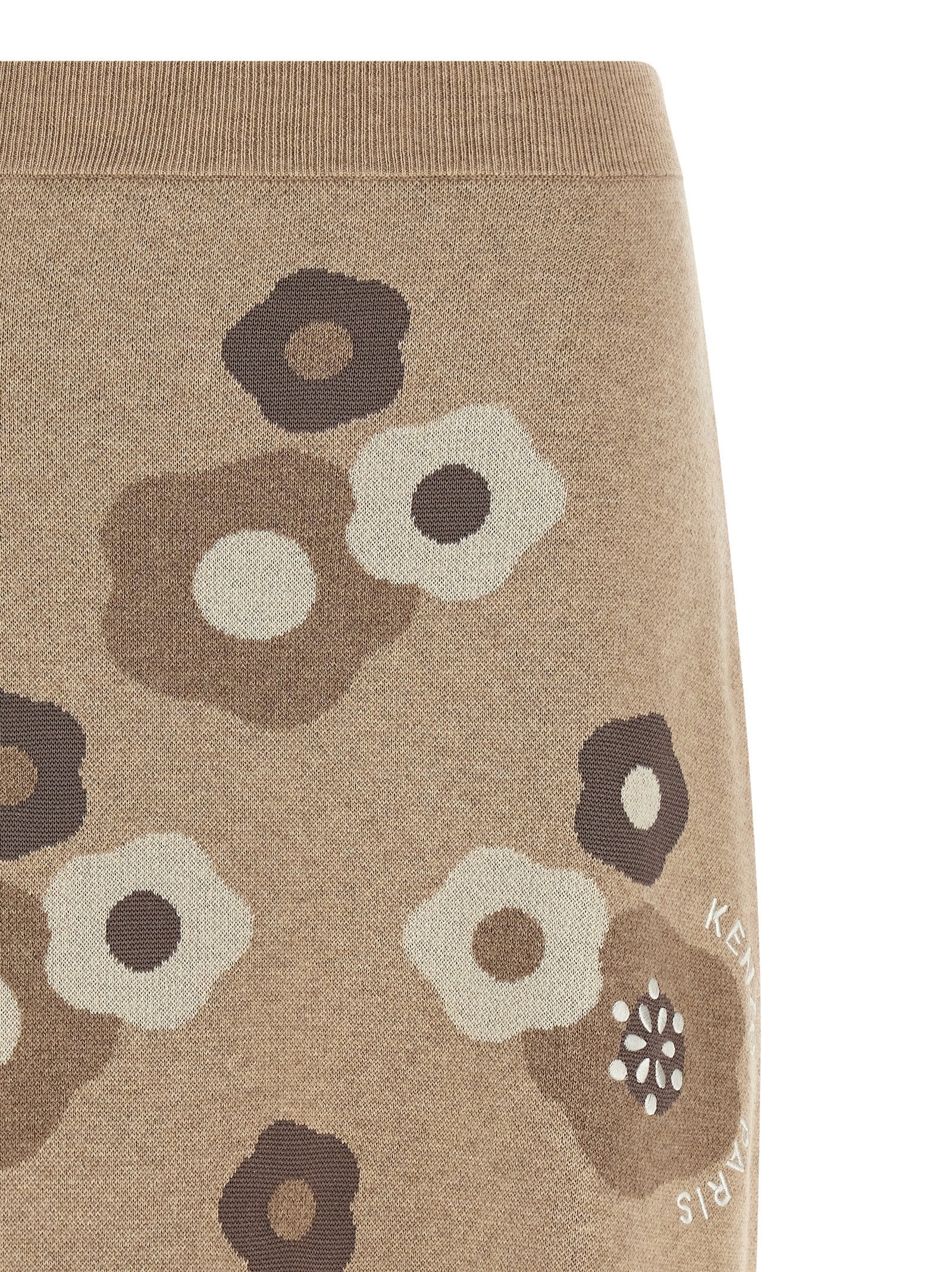 Kenzo Beige Wool Long Skirt