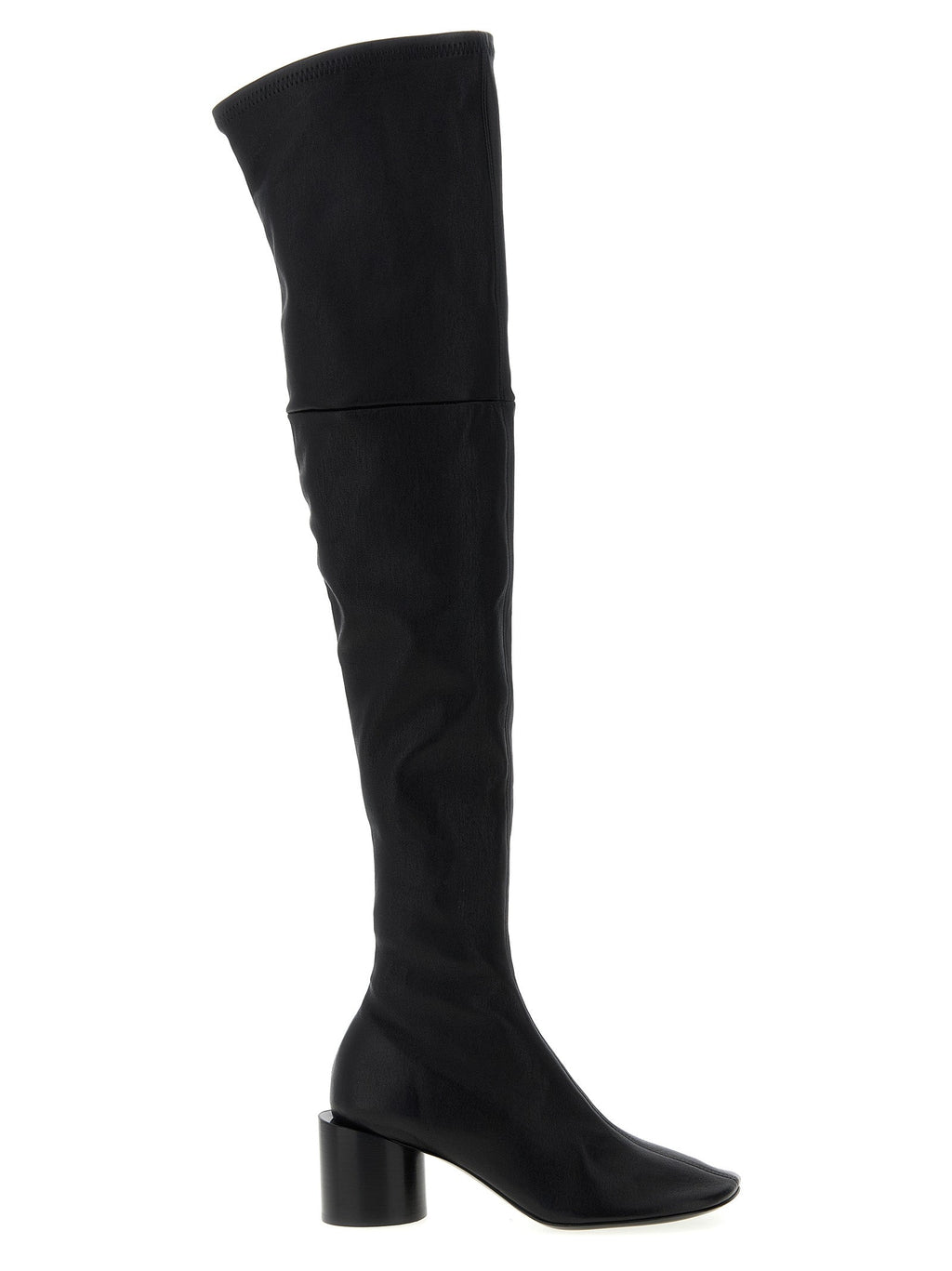 Jil Sander Black Leather Over The Knee