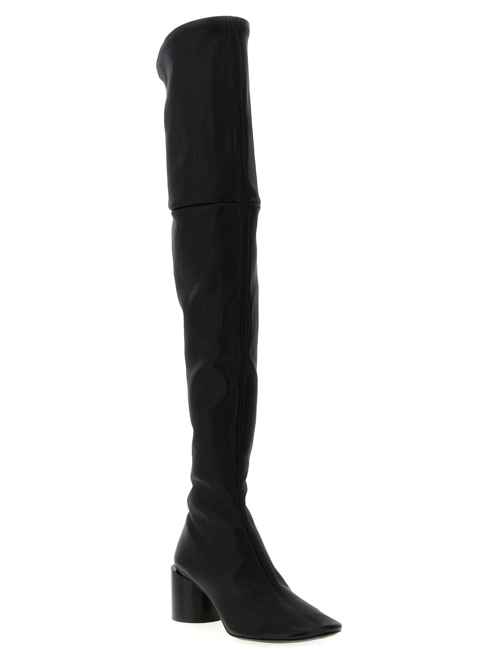 Jil Sander Black Leather Over The Knee