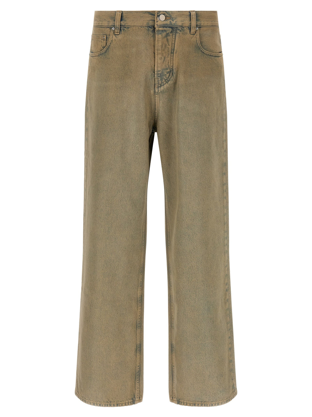 Amiri Beige Cotton Straight-Leg Jeans