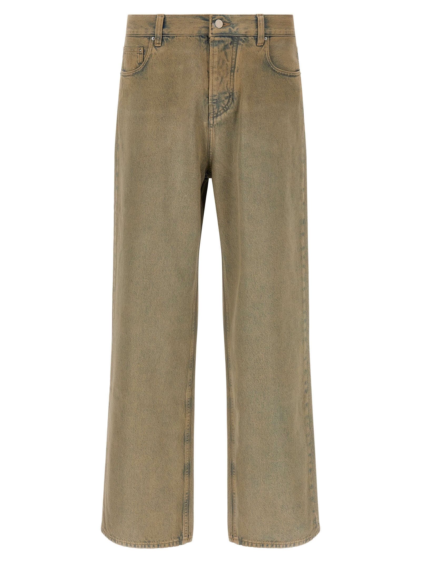 Amiri Beige Cotton Straight-Leg Jeans