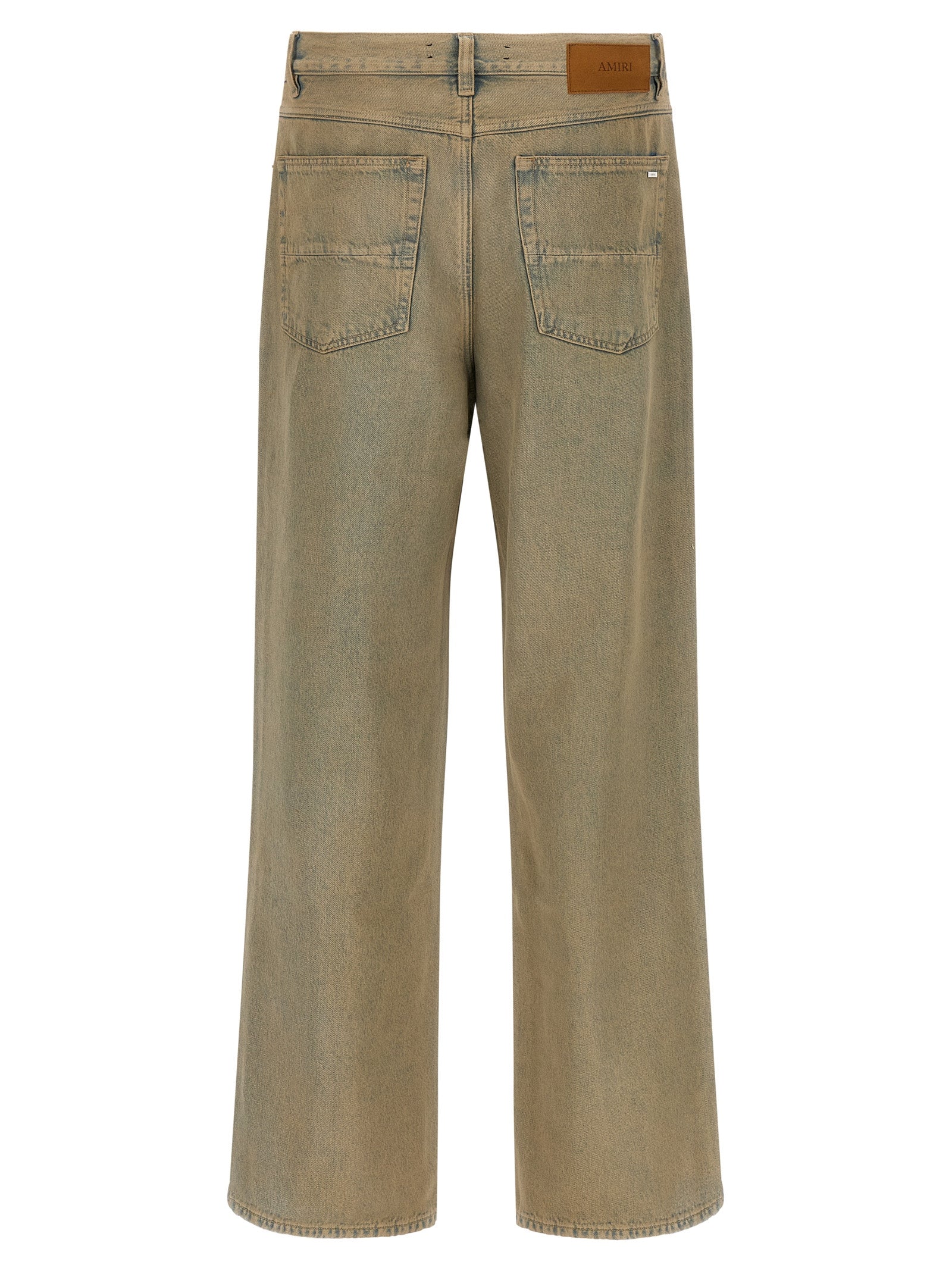 Amiri Beige Cotton Straight-Leg Jeans