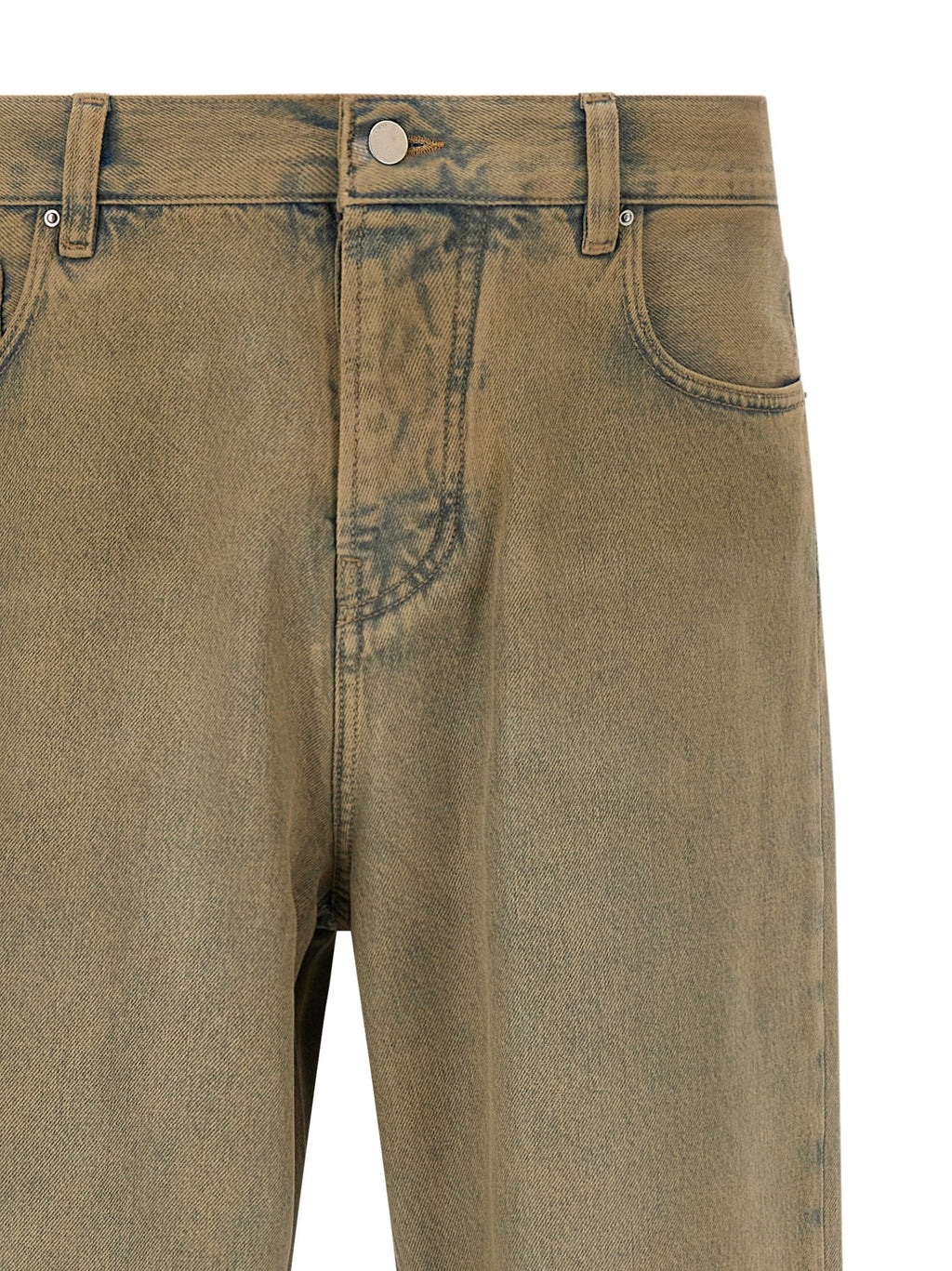 Amiri Beige Cotton Straight-Leg Jeans