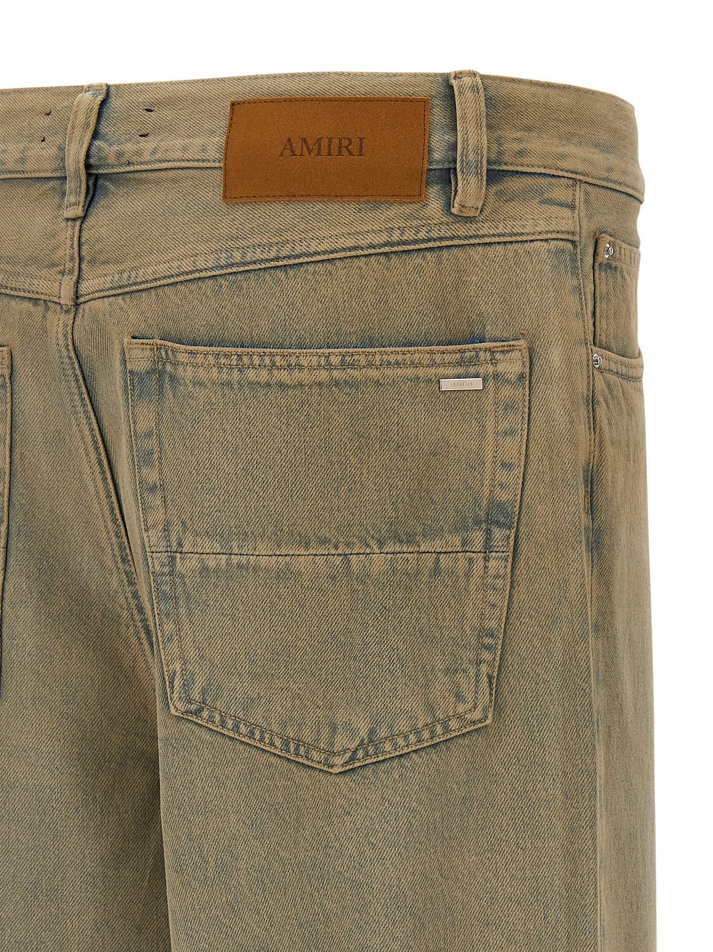 Amiri Beige Cotton Straight-Leg Jeans