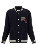 WALES BONNER Blue Virgin Wool Bomber