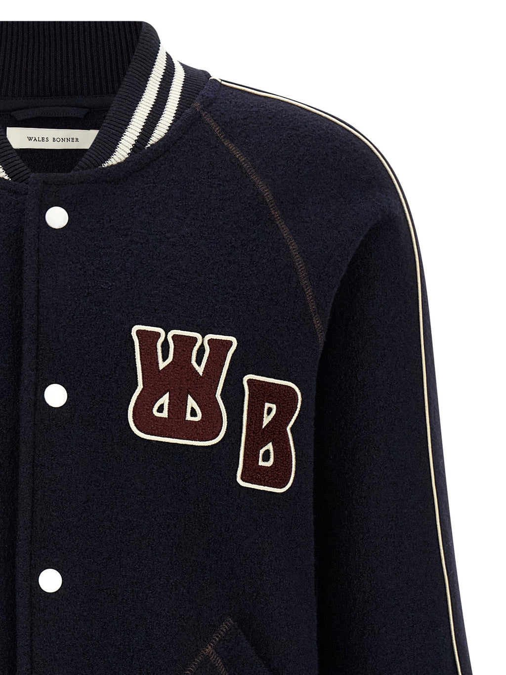WALES BONNER Blue Virgin Wool Bomber