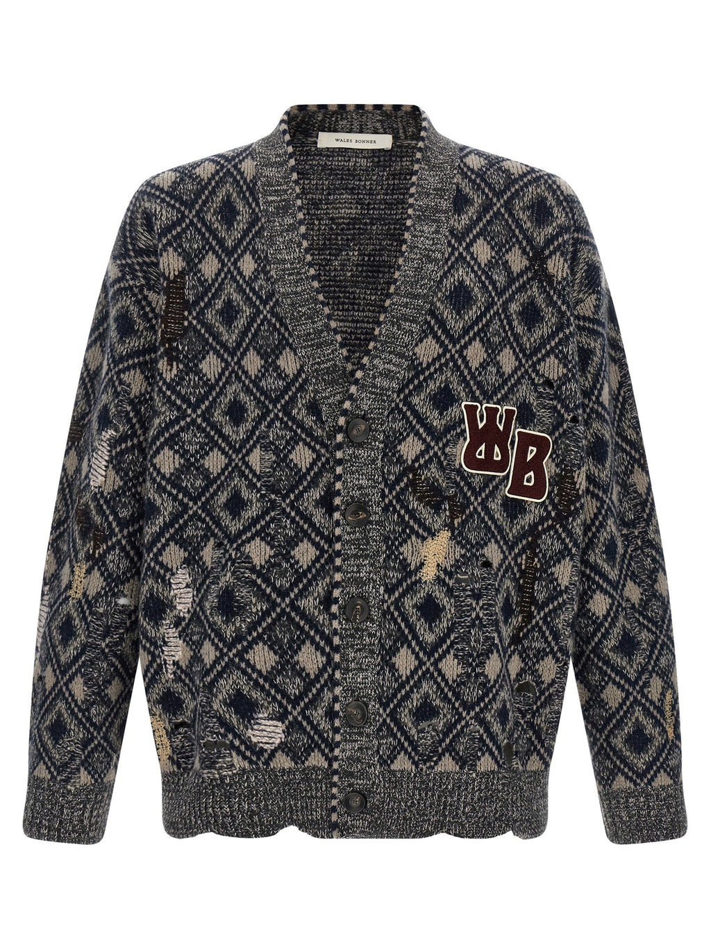 WALES BONNER Multicolor Merino Wool Cardigan