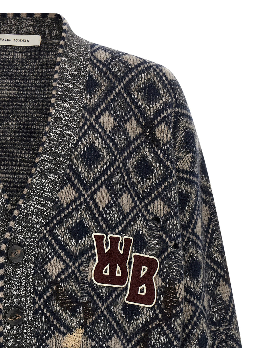 WALES BONNER Multicolor Merino Wool Cardigan