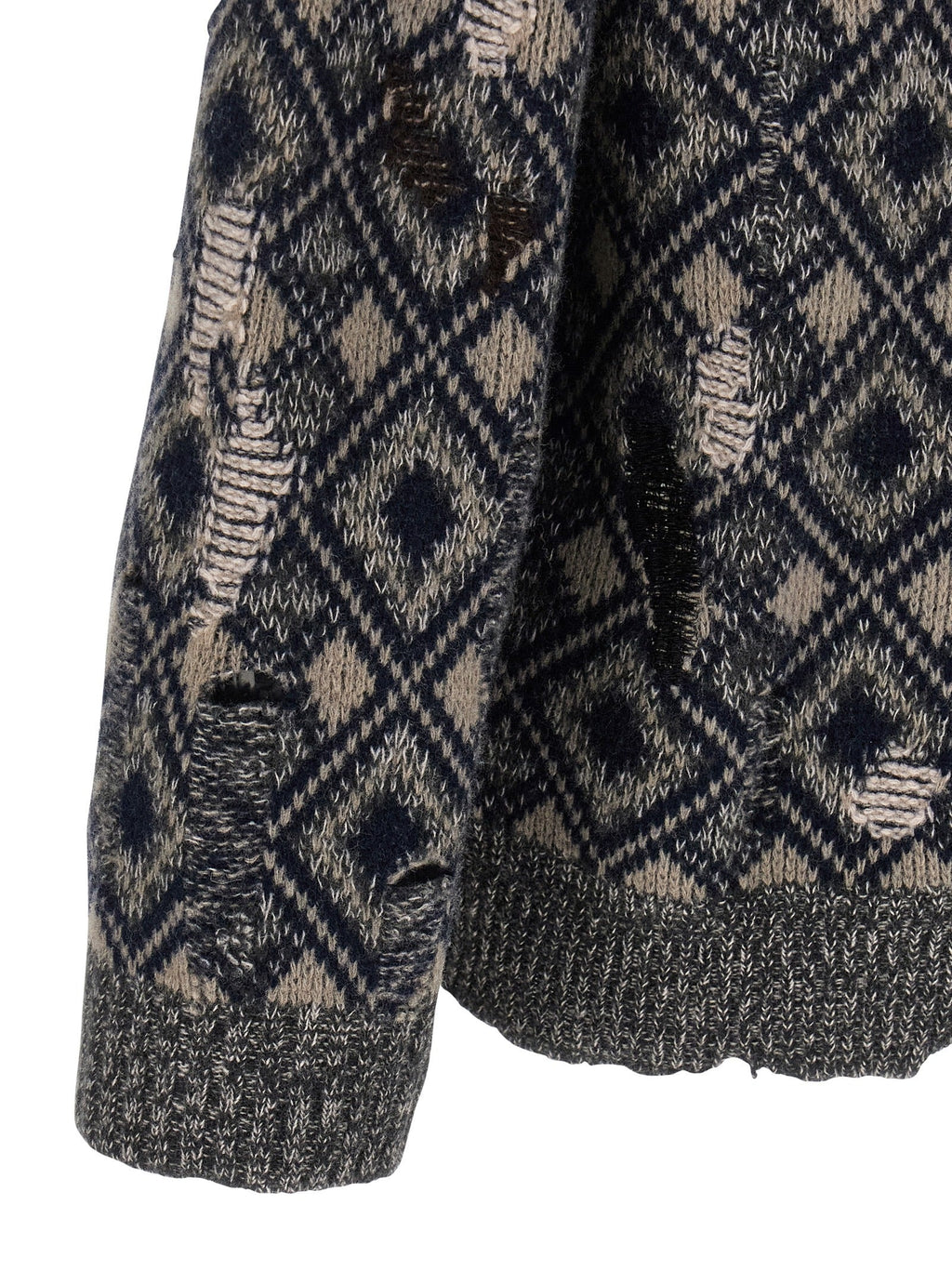 WALES BONNER Multicolor Merino Wool Cardigan