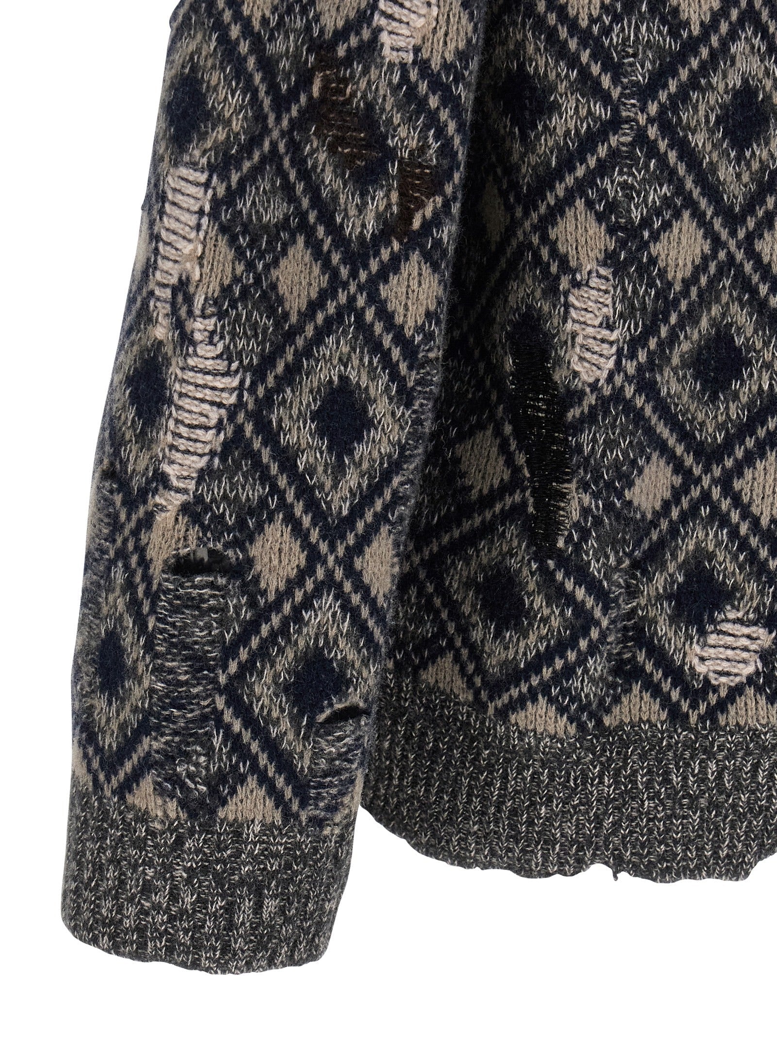 WALES BONNER Multicolor Merino Wool Cardigan