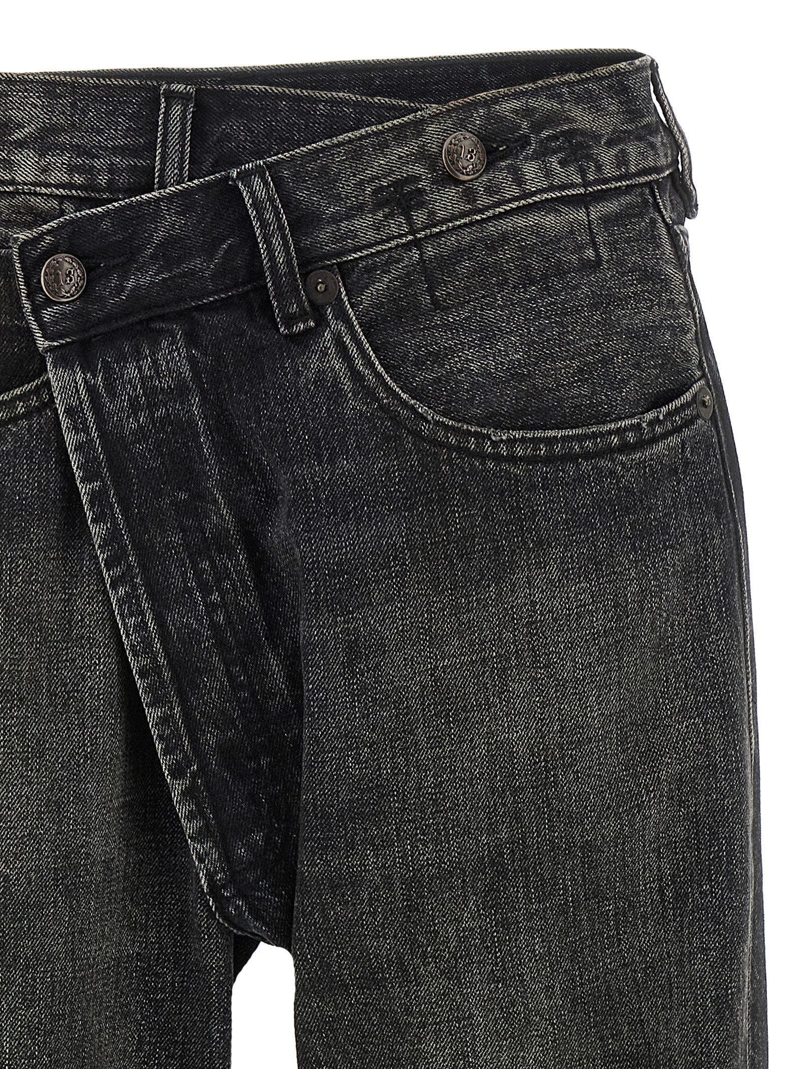 R13 Black Cotton Jeans Denim