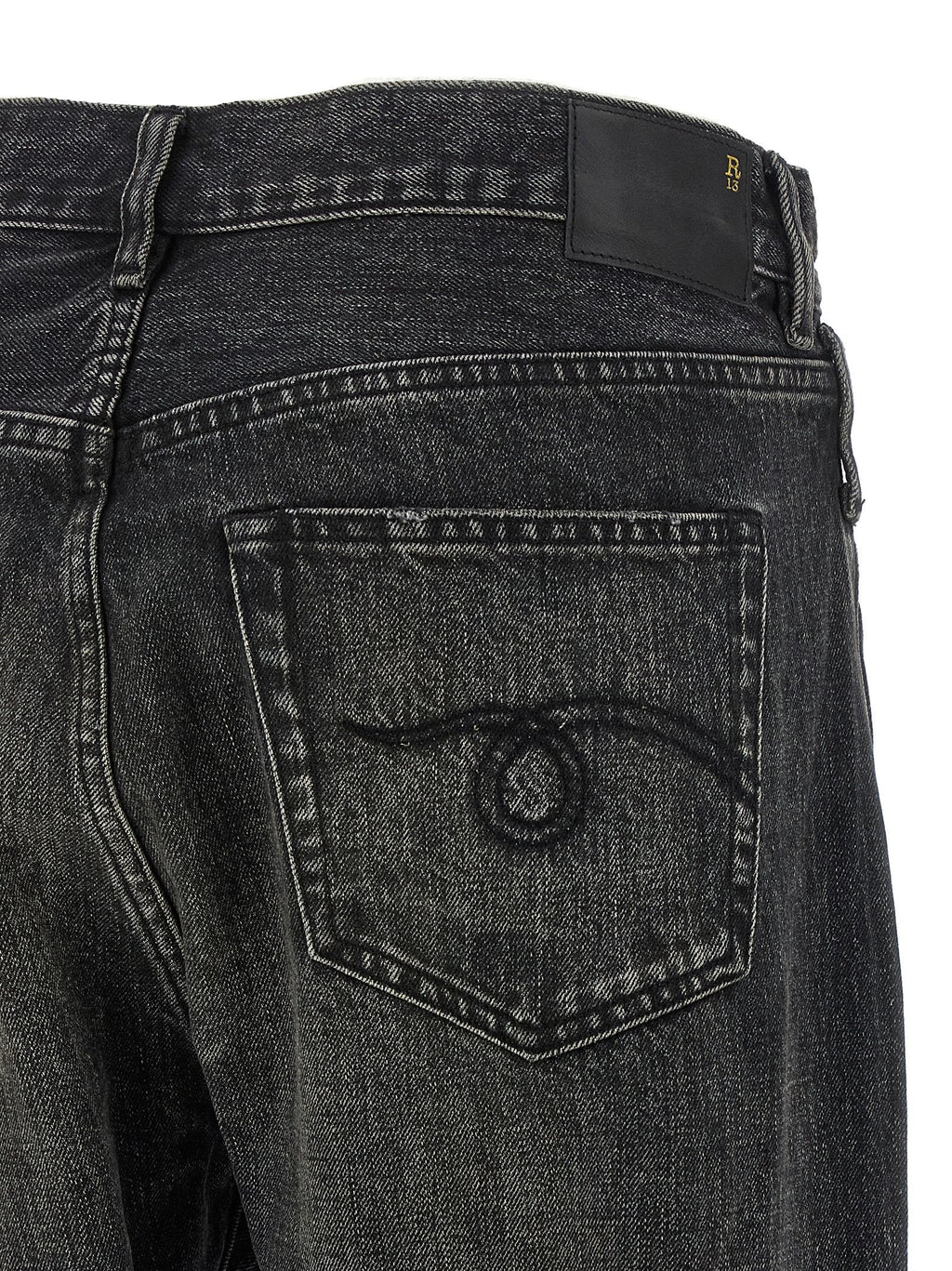R13 Black Cotton Jeans Denim