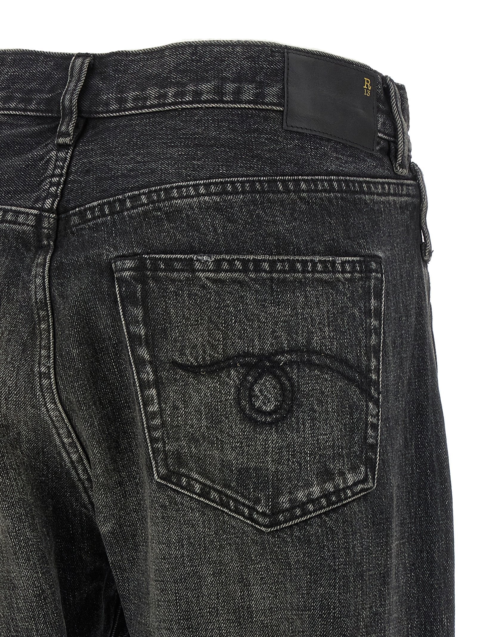R13 Black Cotton Jeans Denim