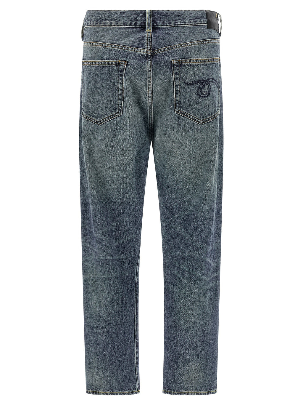 R13 Blue Cotton Straight-Leg Jeans