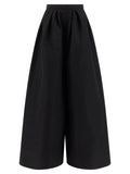 Carolina Herrera Black Silk Casual Pants