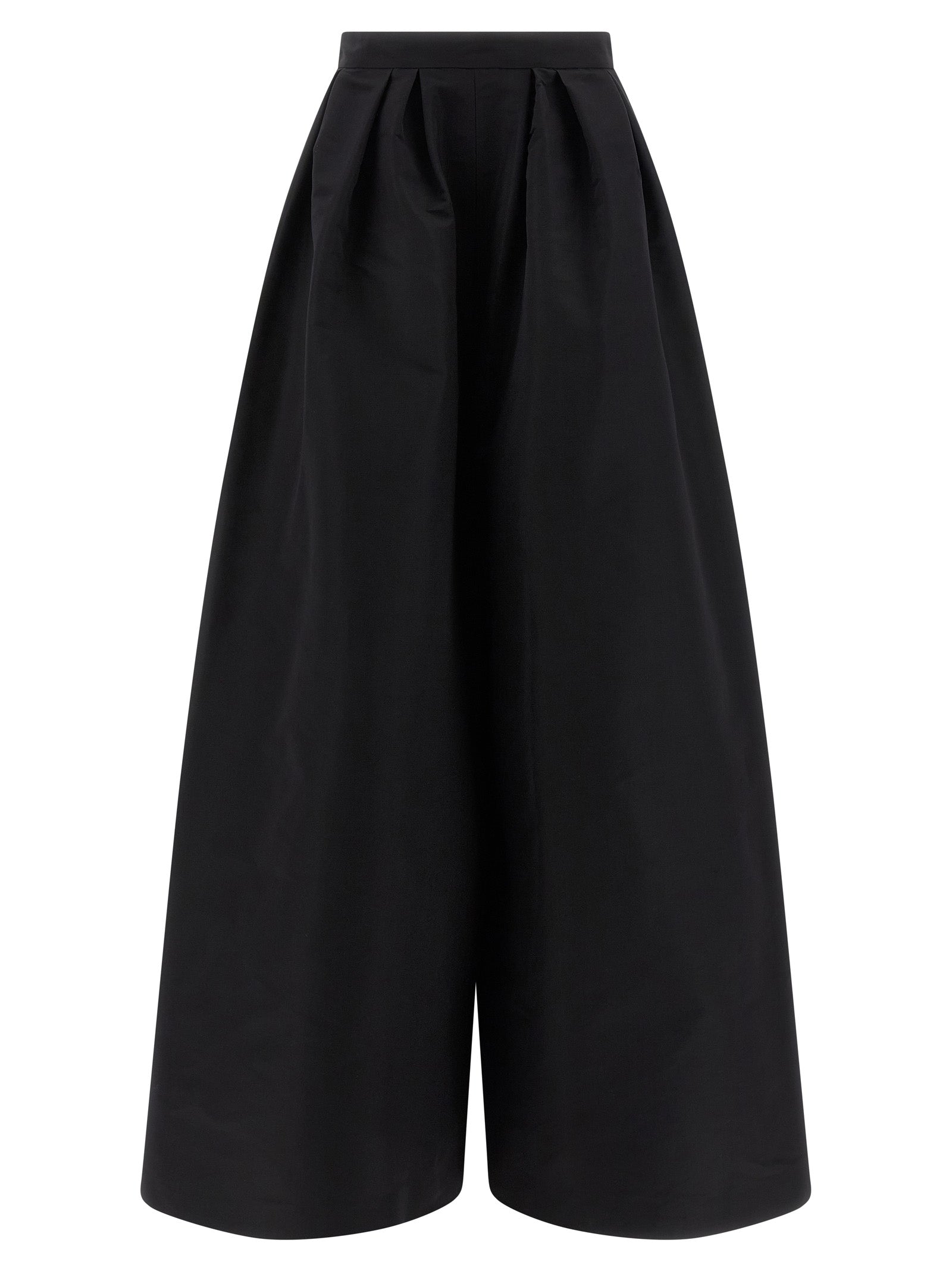 Carolina Herrera Black Silk Casual Pants