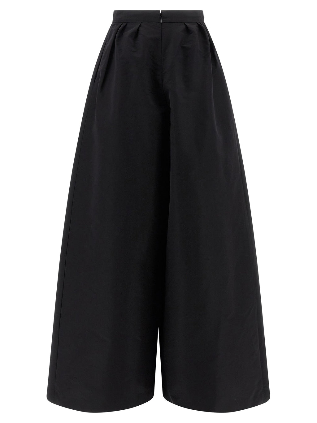 Carolina Herrera Black Silk Casual Pants
