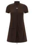 Courrèges Brown Polyester Short Dress