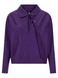 STOULS Purple Lamb Leather Blouse