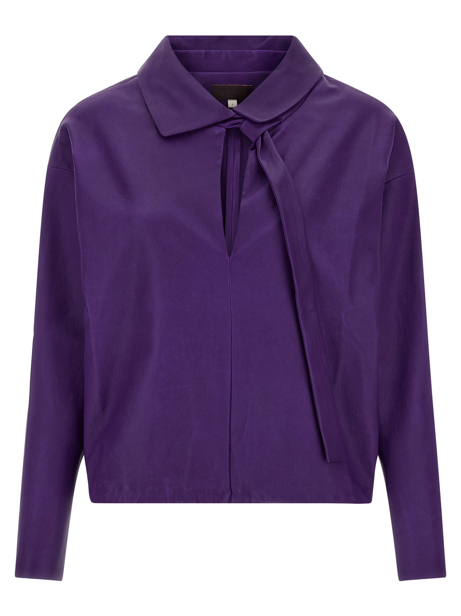 STOULS Purple Lamb Leather Blouse