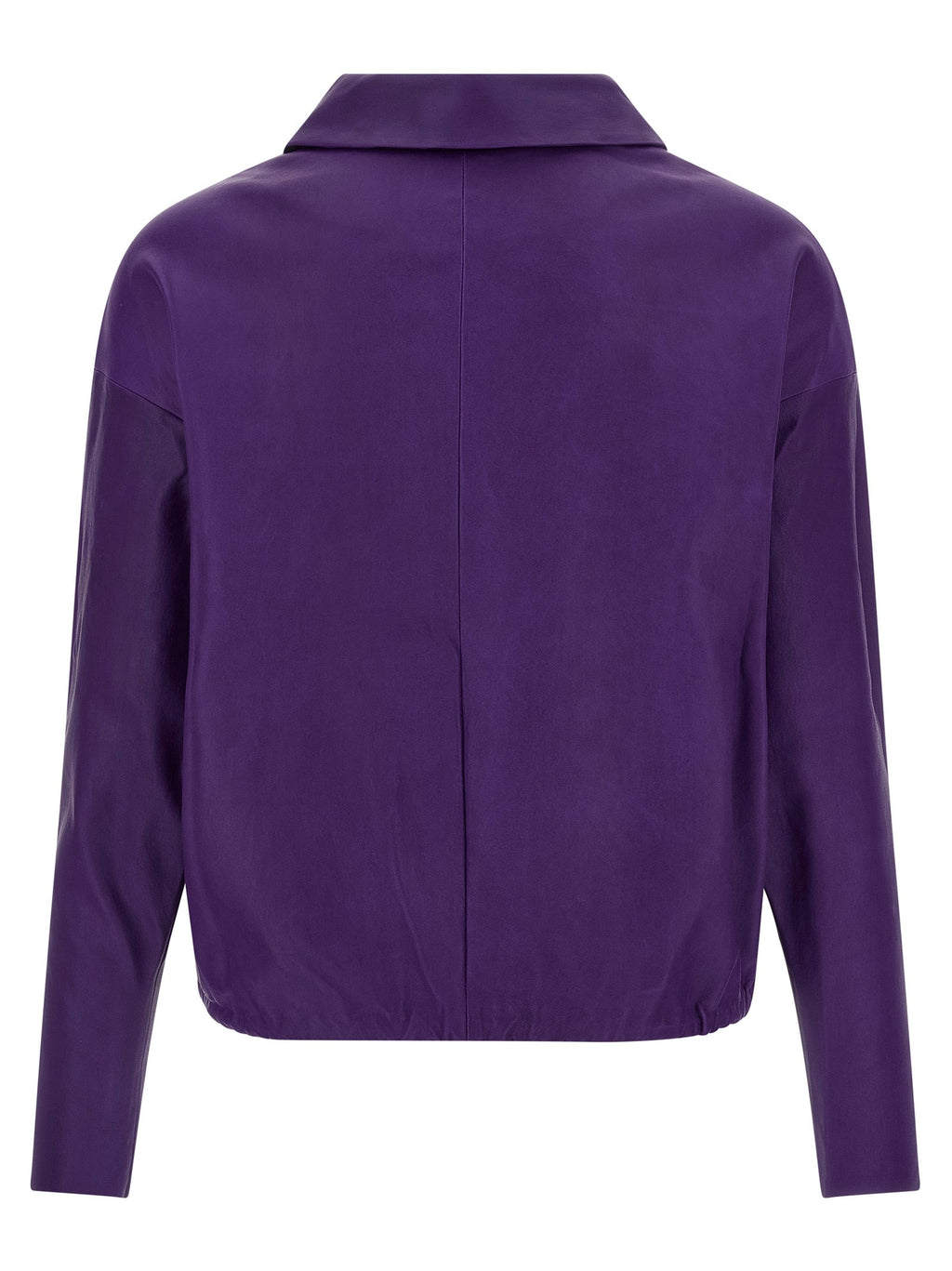 STOULS Purple Lamb Leather Blouse