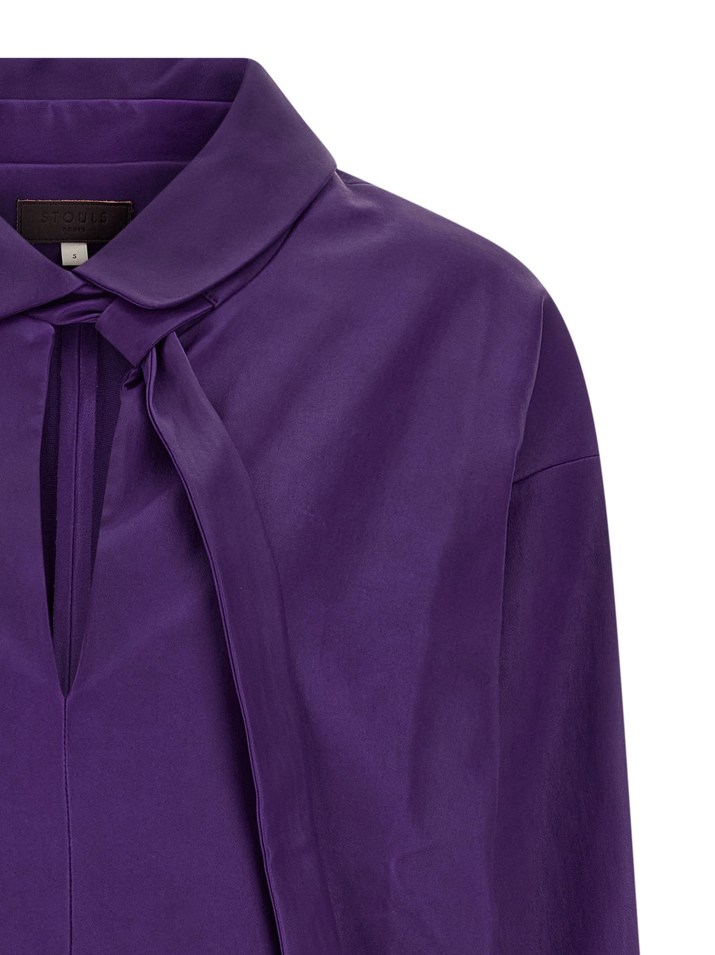 STOULS Purple Lamb Leather Blouse