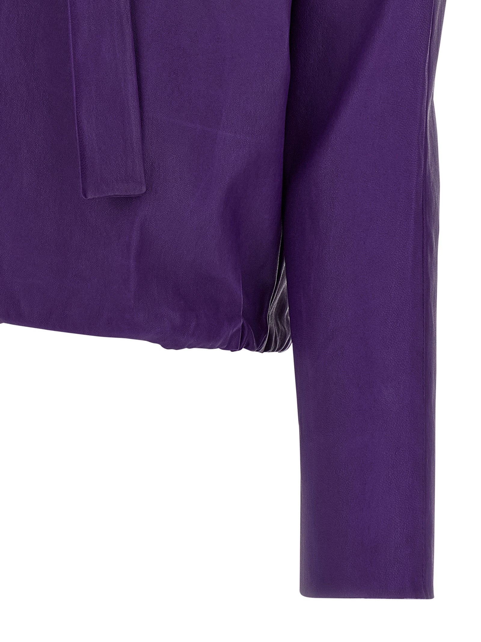 STOULS Purple Lamb Leather Blouse
