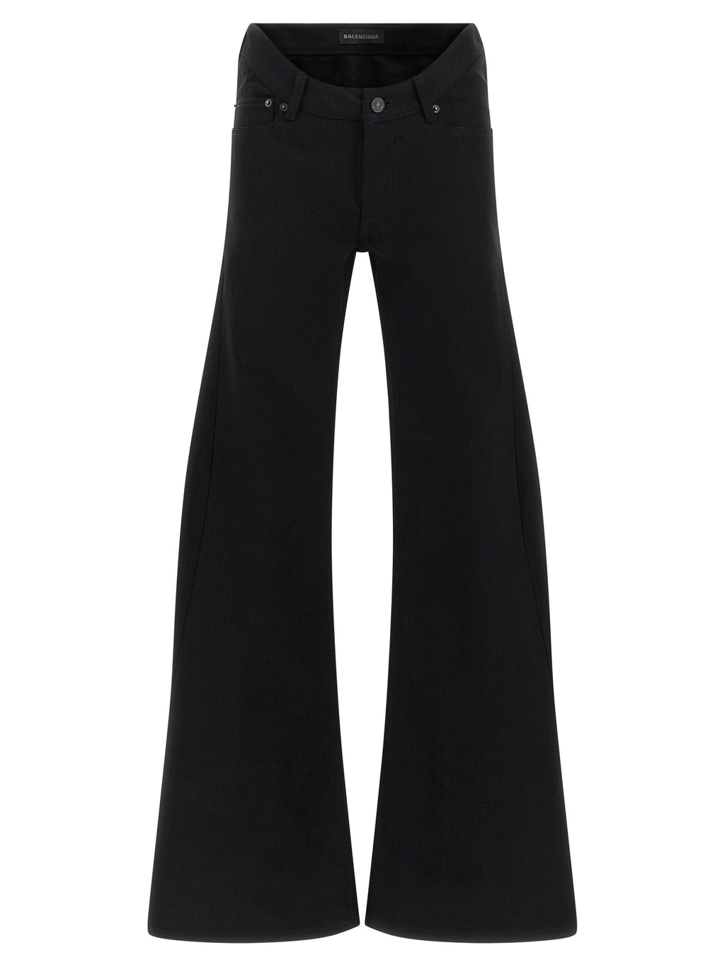Balenciaga Black Cotton Flared Jeans