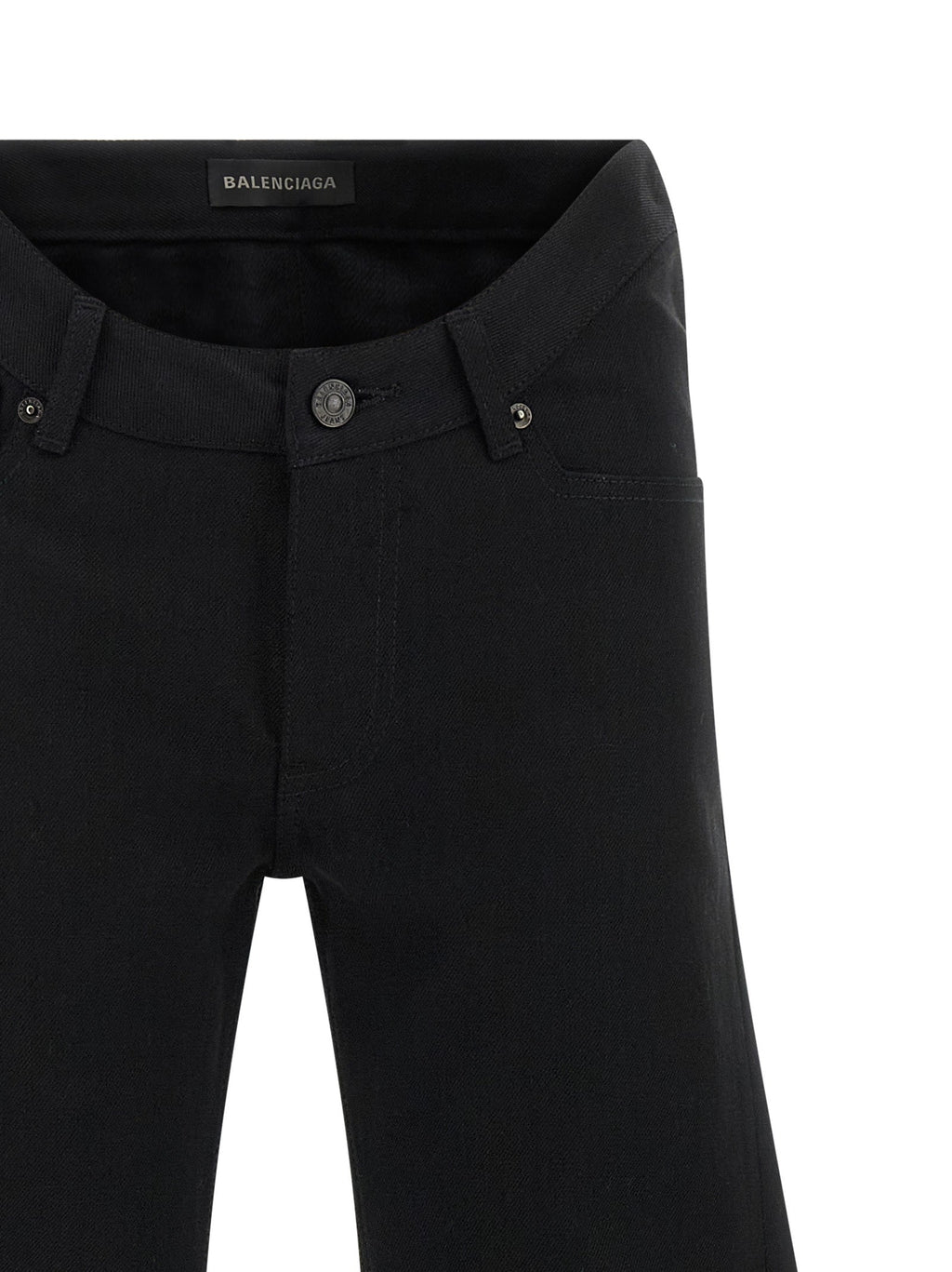 Balenciaga Black Cotton Flared Jeans