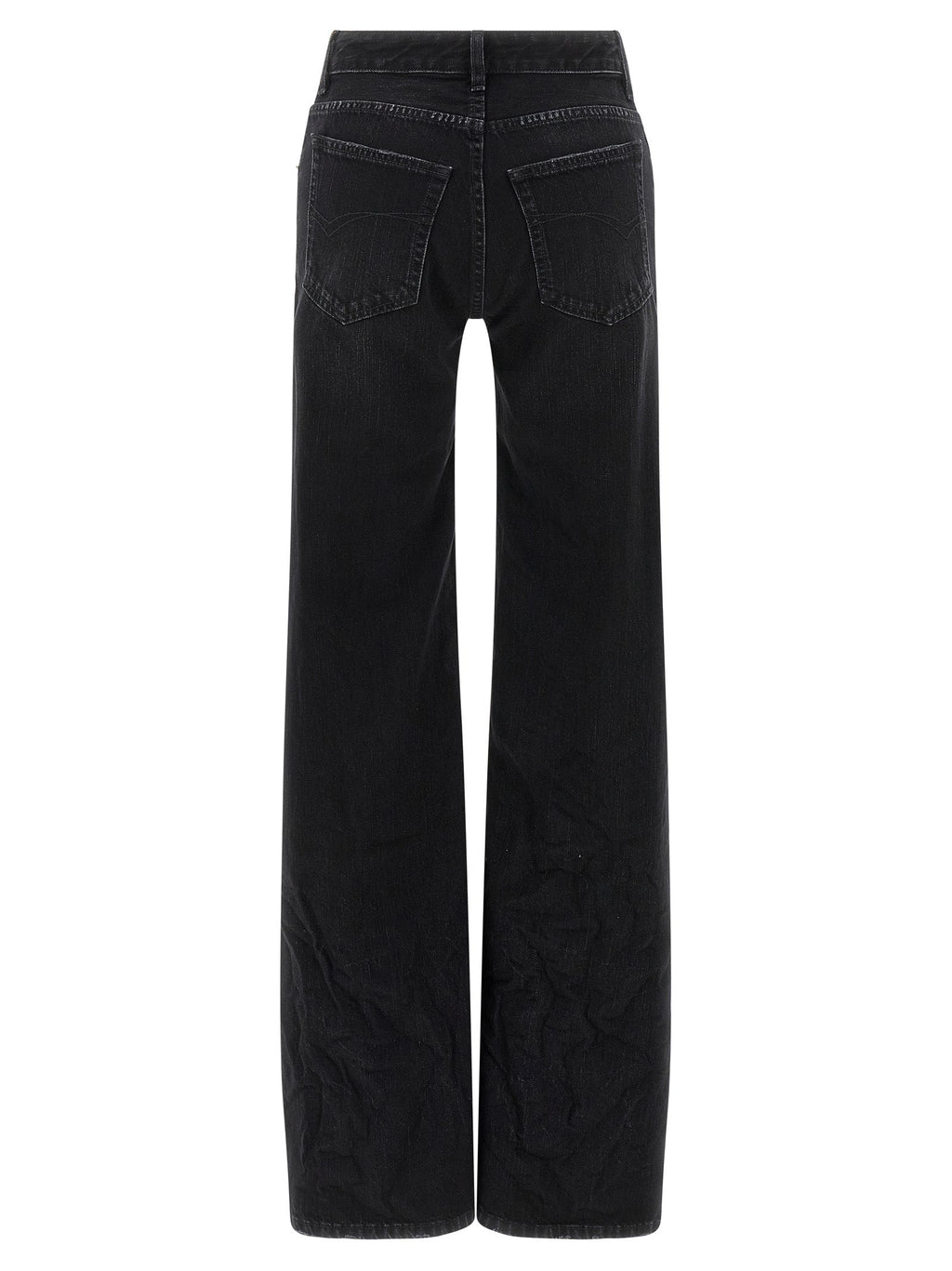 Balenciaga Black Cotton Flared Jeans
