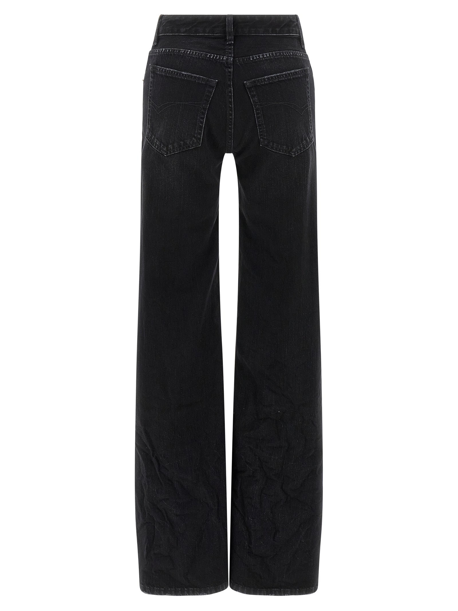 Balenciaga Black Cotton Flared Jeans