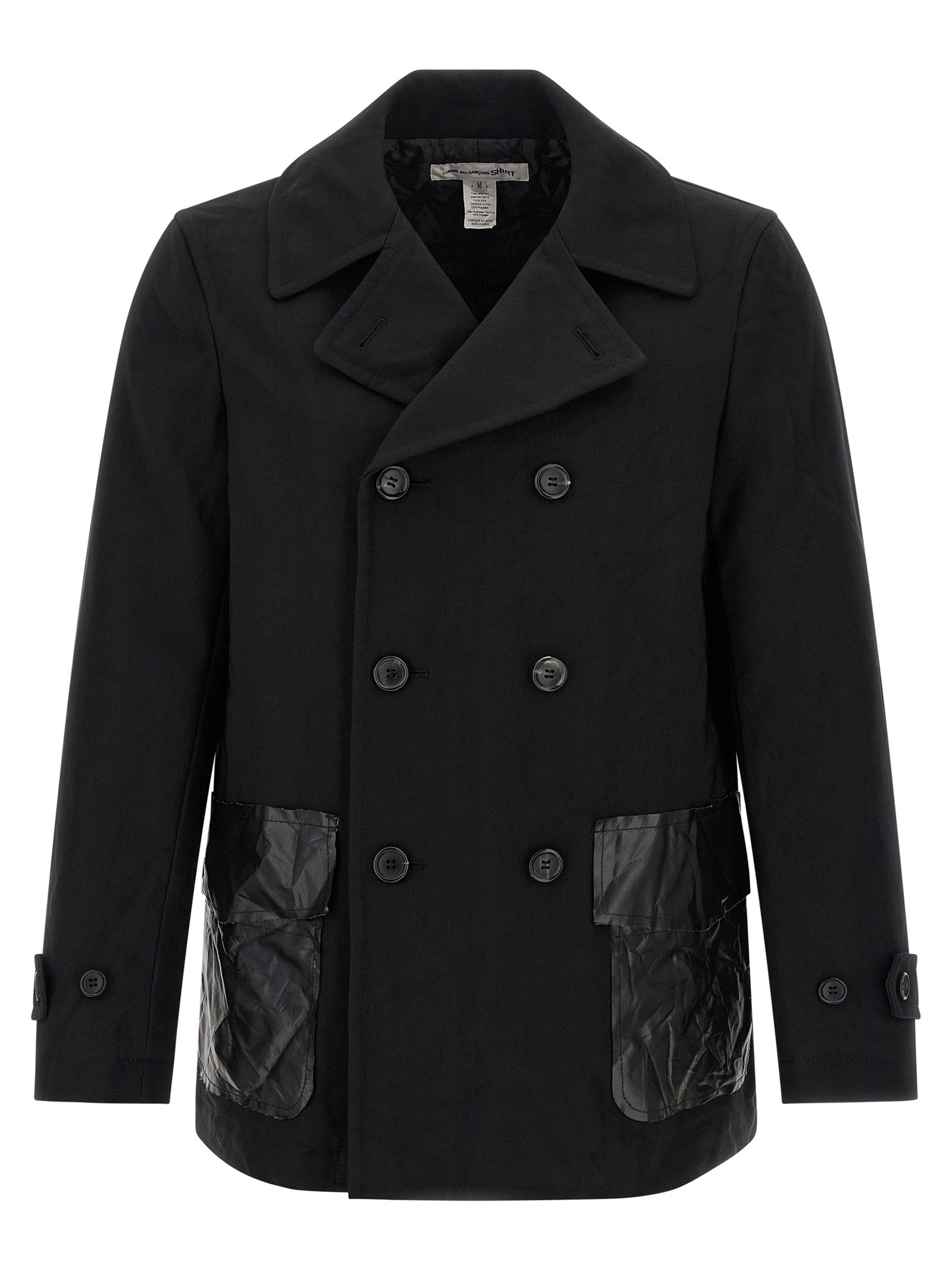 Comme Des Garçons Black Polyester Coat