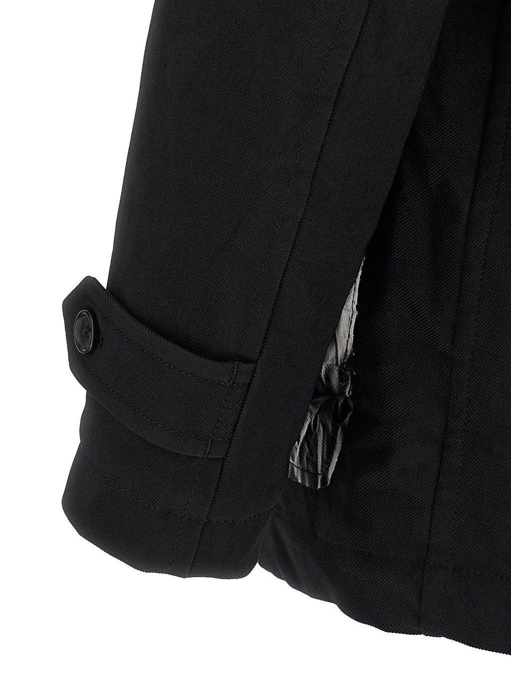 Comme Des Garçons Black Polyester Coat