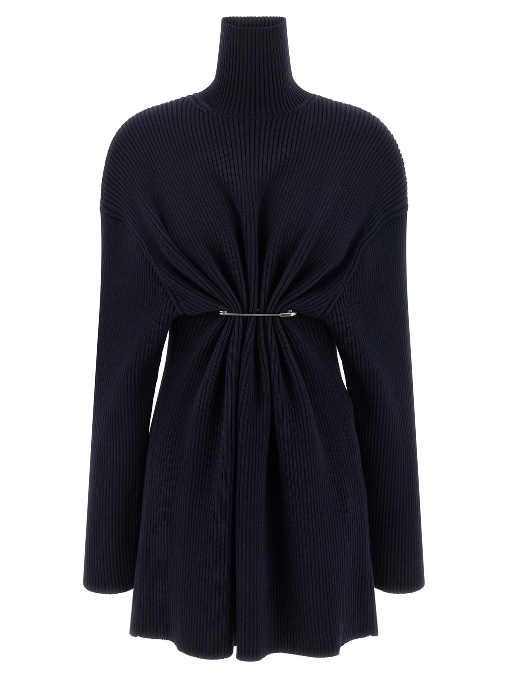 Balenciaga Blue Wool Short Dress