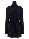 Balenciaga Blue Wool Short Dress