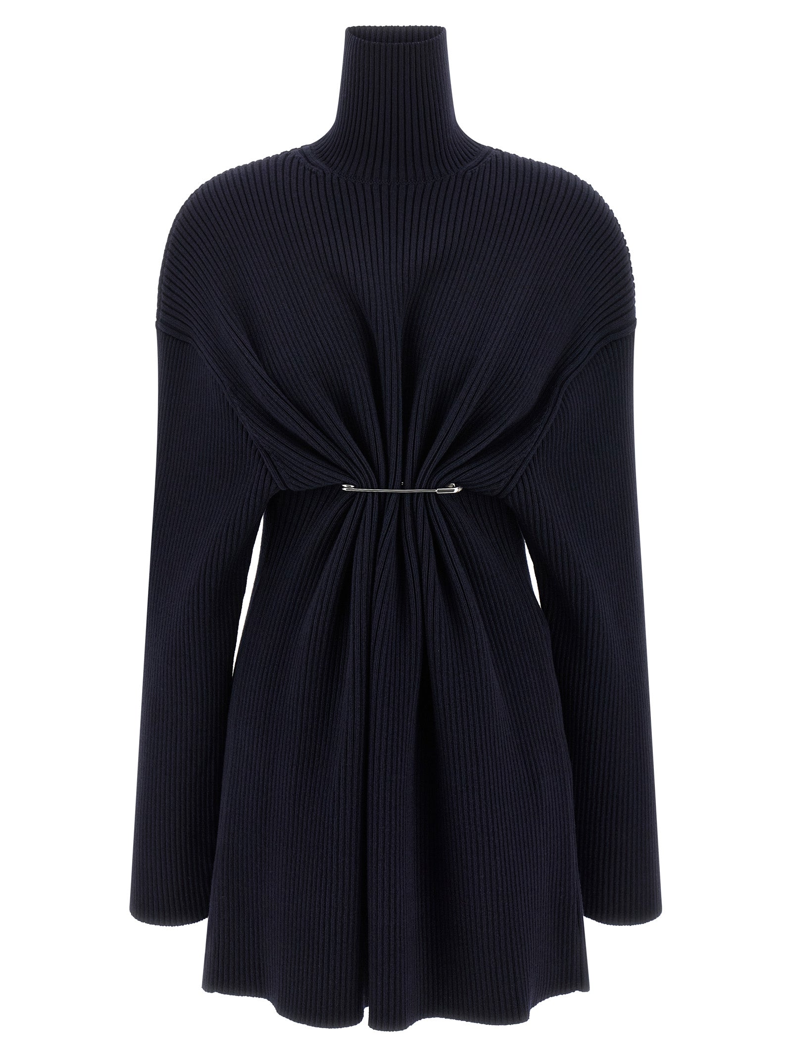 Balenciaga Blue Wool Short Dress